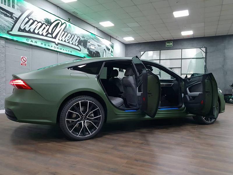 Formacar Audi A7 Gets Wrapped In Camo Green Film