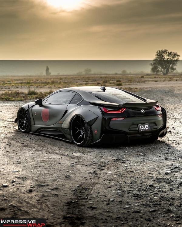 pic Liberty Walk Bmw I8 Body Kit formacar bmw i8 tries on a wide body
