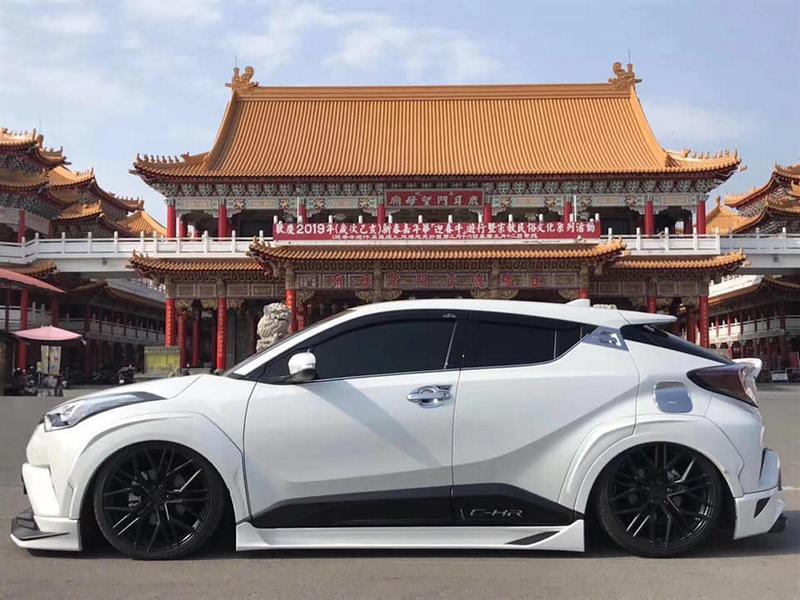 This slammed Toyota C-HR is not something you’ll see every day.